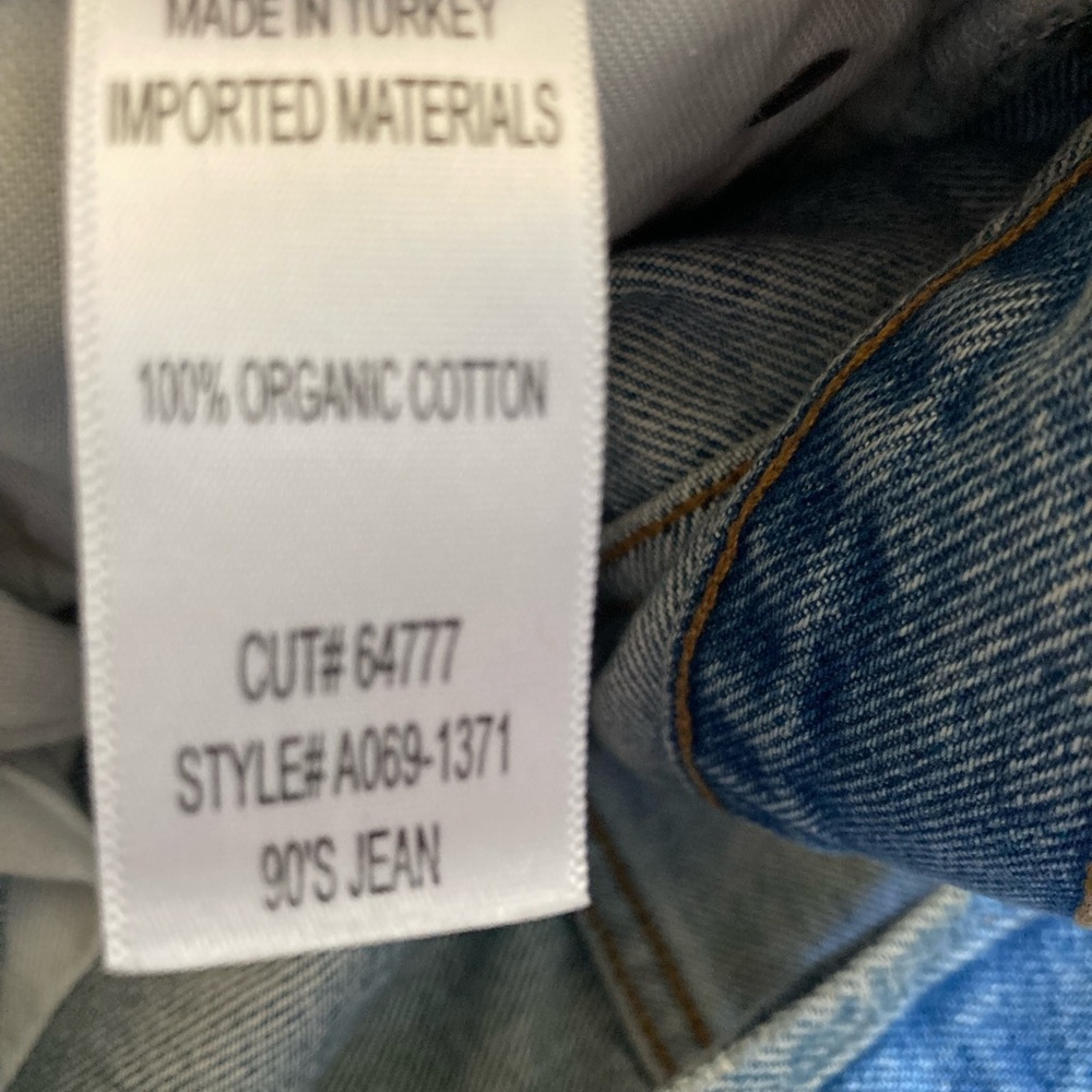 Agolde 90’s Jean Loose Blue Straight Jeans Classic Denim Style - Picture 6 of 6